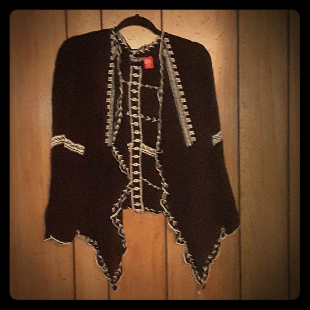 Black and white cardigan